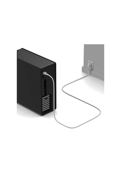 100 Adet - C13 Bakır Power Kablo - Kasa Monitör Elektrik Güç Kablosu - Gri - 1.8mt