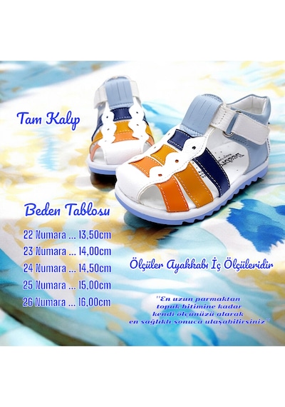 Beebron Ortopedik Erkek Bebek Ve Çocuk Sandaleti Ebgcm2406 Beyaz Mavi Turuncu Sarı Beebron Ortopedik Erkek Bebek Ve Çocuk Sandaleti Ebgcm2406 Beyaz Mavi Turuncu Sarı