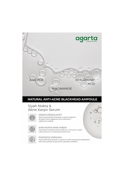Agarta Siyah Nokta ve Akne Karşıtı Serum 50 ML