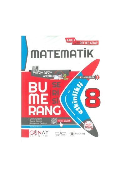 Günay 8. Sınıf Bumerang Matematik Etkinlikli Kitap