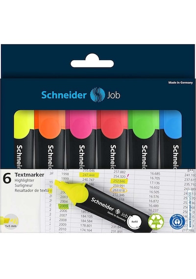 Schneider Scb392 Fosforlu Kalem 6 Lı Set Diğer