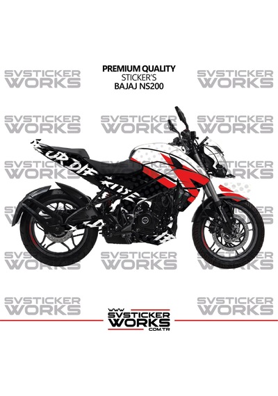 Bajaj Ns200 Kaplama Sticker Ride Or Die Design Motor Kaplama Modeli Hazır Kit Tüm Modeller Uyumlu Siyah