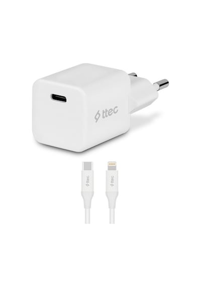 Ttec Smart Charger Pro Pd 20w Şarj Aleti Type-c Şarj Adaptörü + Type-c To Lightning Kablo Beyaz-2scp01lb Beyaz