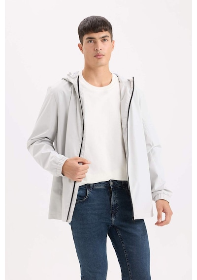 DeFacto Regular Fit Kapüşonlu Pamuk Astarlı Fermuarlı Mevsimlik Baharlık Mont D7578AX25SPGR503