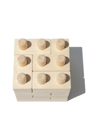 Ahşap Eğitici Kare Tetris Puzzle Model Yapboz