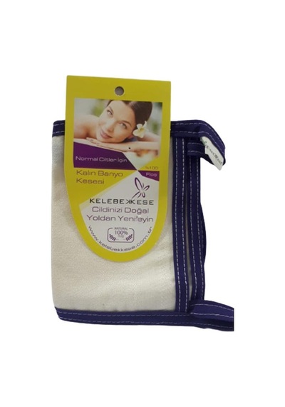 Kelebek Kese Scrub And Peel Normal Ciltler için Kalın Banyo Kesesi Mavi