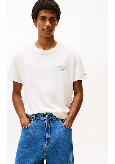 Tommy Jeans Erkek Tişört-dm0dm22318 Beyaz
