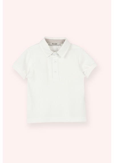 Panço Erkek Çocuk Yakalı Kısa Kollu T-shirt Ekru