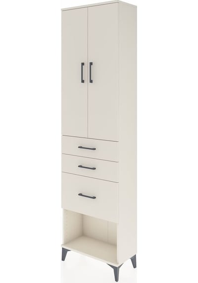 Arges Dolap 2 Raflı 3 Çekmeceli Tek Askılı 60x30x221 Aytaşı-a... Aytaşı
