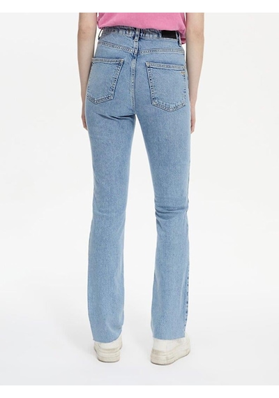 Ltb Betıana X Düz Paça Yüksek Bel Jean Pantolon 009516741556055241 Mavi Açık