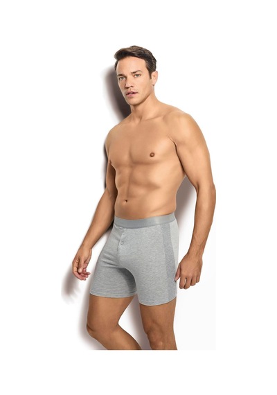 Jiber Erkek Gri Pamuklu Likralı Boxer 125