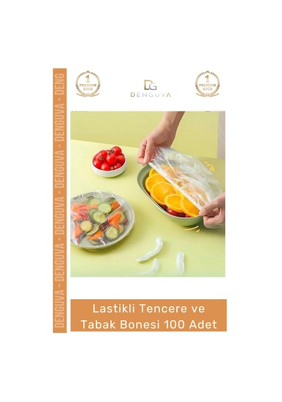 Tabakbonesi Lastikli Tencere Kapak Gıda Saklama Hijyenik Pratik Ekonomik Tabak Bonesi 100 Adet 20cm Çok Renkli