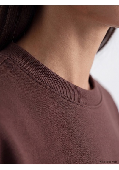 LC Waikiki Lc Waıkıkı Kahverengi Soft Touch Kadın Sweatshirt Tunik