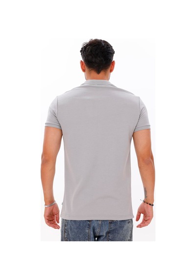 Nemonti Erkek Polo Yaka Doubleface Tshirt Gri