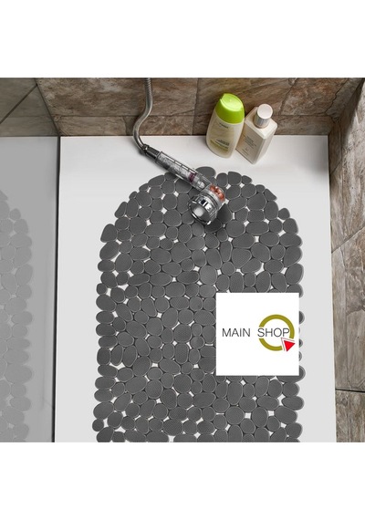 1 Adet Gri Banyo Duş Ve Küvet Kaydırmazı Vantuzlu Paspas 34x68 Cm Gri