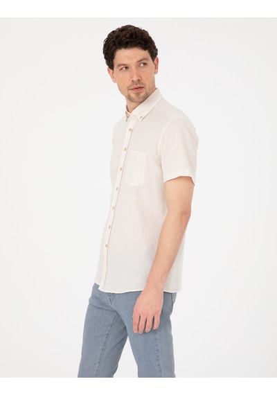 Pierre Cardin Erkek Bej Gömlek Kısa Kollu 50303287-vr011 Bej