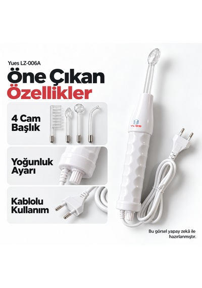 Yues Lz-006a 4 Başlıklı Yüksek Frekans Cilt Ve Saç Bakım Cihazı