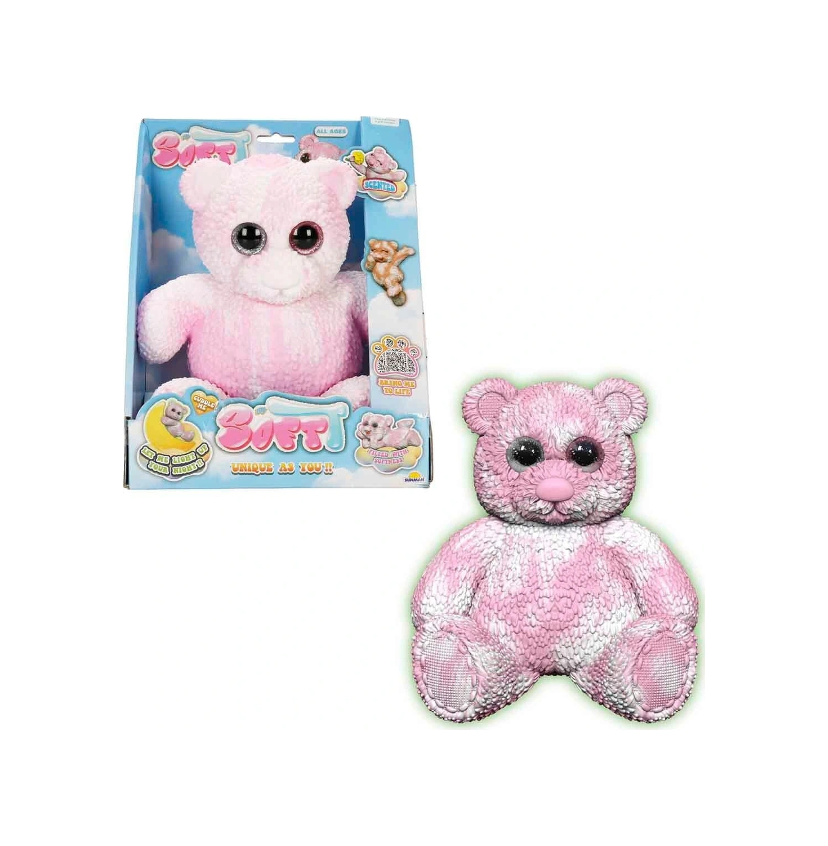 12331 Sun-btf-figür Softt Bear Deluxe Karanlıkta Parlayan 3a Çok Renkli
