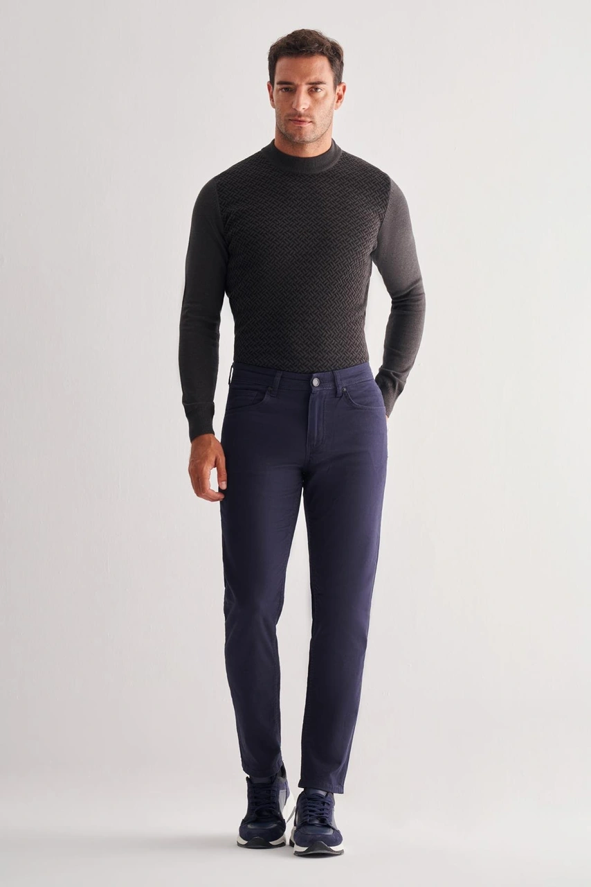 İmza Koyu Lacivert Casual Slim Fit 5 Cep Düz Paça Pantolon 1003255320 Koyu Lacivert İmza Koyu Lacivert Casual Slim Fit 5 Cep Düz Paça Pantolon 1003255320 Koyu Lacivert
