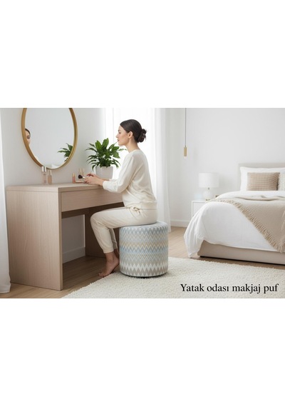 Dokusu Ve Modern Tasarımıyla Her Ortama Uyum Sağlayan Çok Amaçlı Puf Bench Çok Renkli