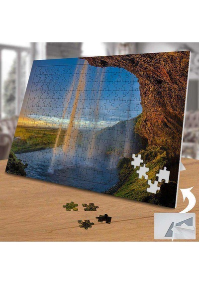Şelale Mağarası, Manzara 240 Parça Puzzle Yapboz-74863