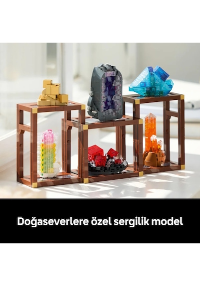 LEGO® Ideas Mineral Koleksiyonu 21362 - Taş Koleksiyoncusu Yetişkinler için Yaratıcı Model Yapım Seti (880 Parça)