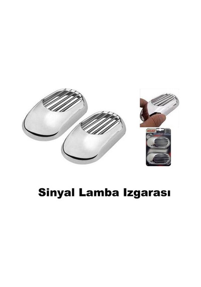 Carub Sinyal Çerçevesi Izgaralı ABS Krom Nikelaj 2li BR2941701