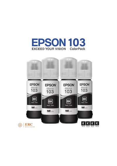 Epson 103 EcoTank L3266 Dörtlü Siyah Mürekkep Kartuş Seti