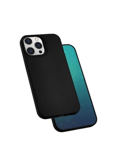 Apple Uyumlu iPhone 13 Pro Max Kılıf Zore Silk Silikon Siyah