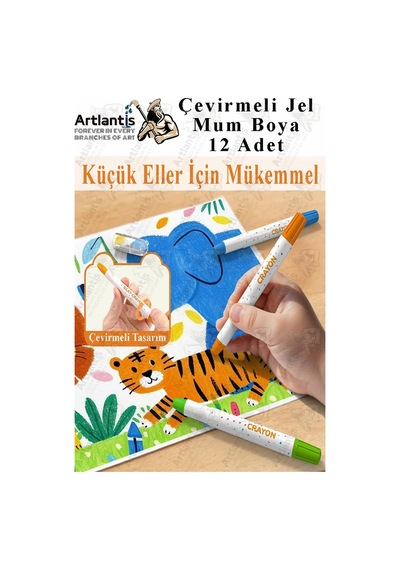 Çevirmeli Jel Mum Boya 12 Renk 1 Adet Plastik Kutulu 12 Li Mum Boya Kalemi Silinebilir Zararsız Yıkanabilir Çok Renkli Çevirmeli Jel Mum Boya 12 Renk 1 Adet Plastik Kutulu 12 Li Mum Boya Kalemi Silinebilir Zararsız Yıkanabilir Çok Renkli