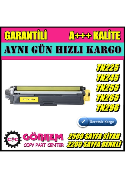 For Brother Tn225 / Tn245 / Tn255 / Tn265 / Tn296 Toner Sarı