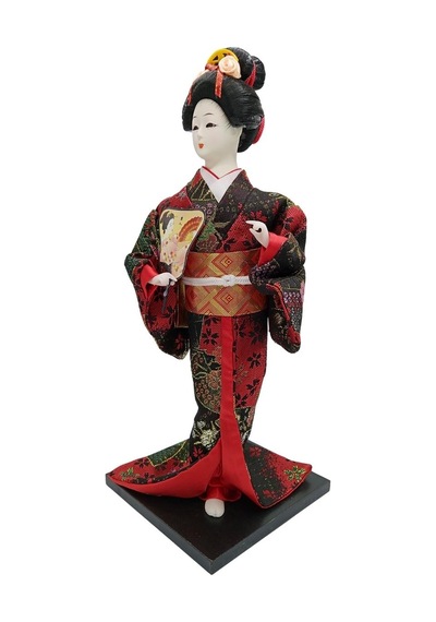 Japon Kimonolu Geyşa Bebek Kabuki Biblo 30 Cm No.21 Anime