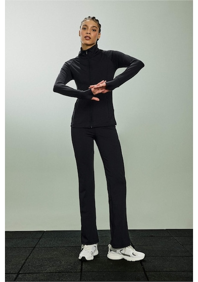 Defacto - Fitted Ultra Soft Fermuarlı Hırka B3985AX25AU Siyah