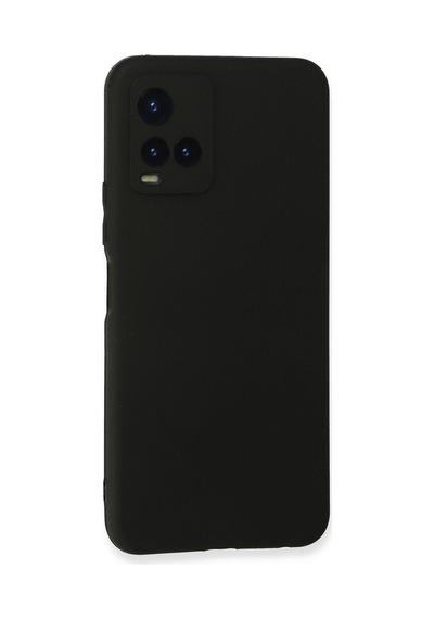Vivo Y21 Kılıf Siyah Renk First Yumuşak Esnek Silikon Kapak Siyah