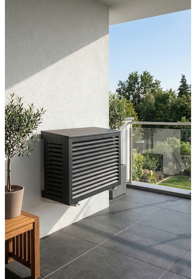Klima Motoru/dış Ünite Gizleme/koruma Kafesi L 120x62x110 H Açılı Condor Antrasit