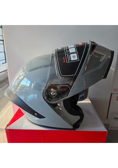 Çene Açılır Vizörlü Kask Wosen M Gri