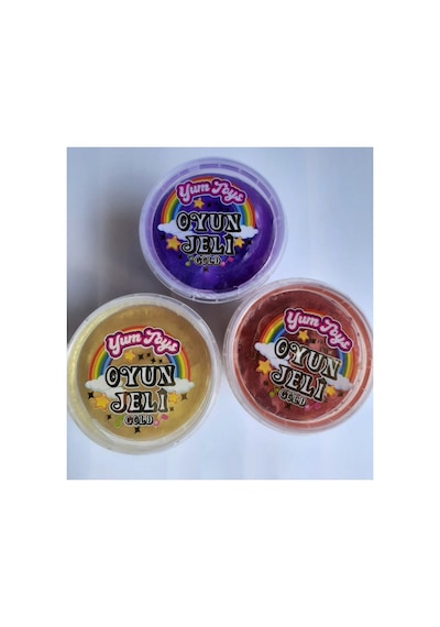 Yumtoys Gold Serisi Slaym - Hazır Slime 3 Renk 3 Kutu 140x3 Gr Sarı, Mor, Kırmızı