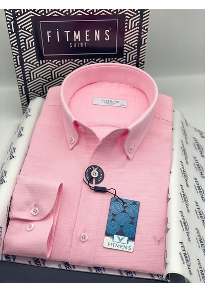 Slim Fit Uzun Kol Müslin Pamuk Rahat Nefes Alabilen Kumaştan Yaka Düğmeli Hediye Kutulu Erkek Gömlek Fs-004202 - Pembe-3368 Slim Fit Uzun Kol Müslin Pamuk Rahat Nefes Alabilen Kumaştan Yaka Düğmeli Hediye Kutulu Erkek Gömlek Fs-004202 - Pembe-3368
