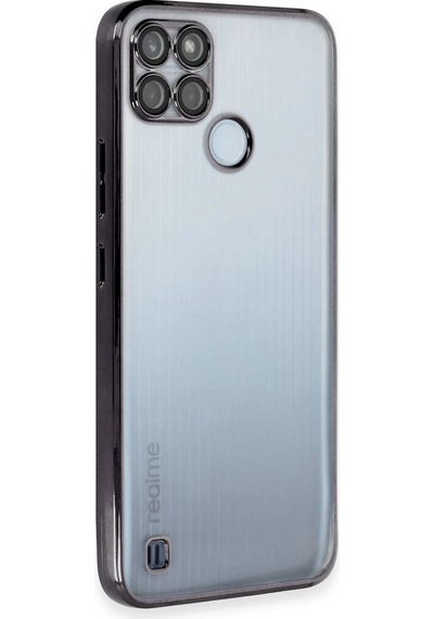 Newface - 809 - Realme C25y Kılıf Razer Lensli Silikon - Csmo-tex - - Siyah Sıyah