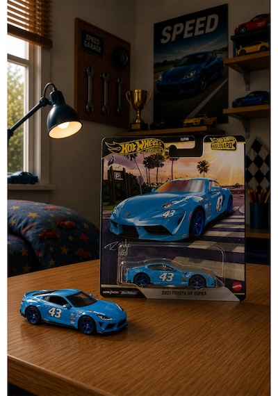 Hot Wheels 2021 Toyota Gr Supra - Boulevard Serisi Özel Koleksiyonluk Metal Oyuncak Araba Çok Renkli