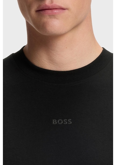 Boss Logolu Relaxed Fit Bisiklet Yaka T Shirt Erkek T Shirt 50564108 001 Siyah
