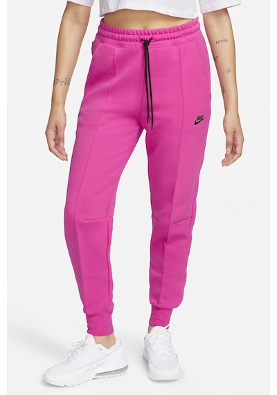 Nike Sportswear Tech Fleece Standart Fit Mid Rise Jogger Kadın Eşofman Altı Fuşya Fuşya