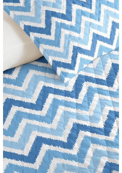 Mavi Zigzag Geometrik Genç Odası Tek Kişilik Pike Takımı - Modern 160x220 Cm Kapitone Yatak Örtüsü Bohem Seramik Sessizliği Mavi Zigzag Geometrik Genç Odası Tek Kişilik Pike Takımı - Modern 160x220 Cm Kapitone Yatak Örtüsü Bohem Seramik Sessizliği