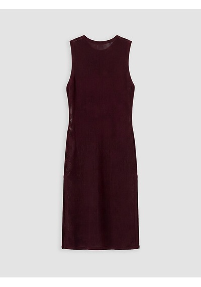 Lcw Dream Bordo Fileli Dantelli Plaj Elbisesi
