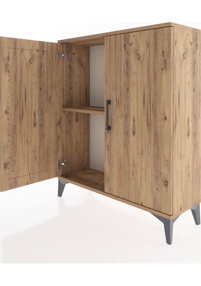 Arges Şifonyer Tek Raflı 2 Kapaklı 88x30x106 Çam-çam Çam