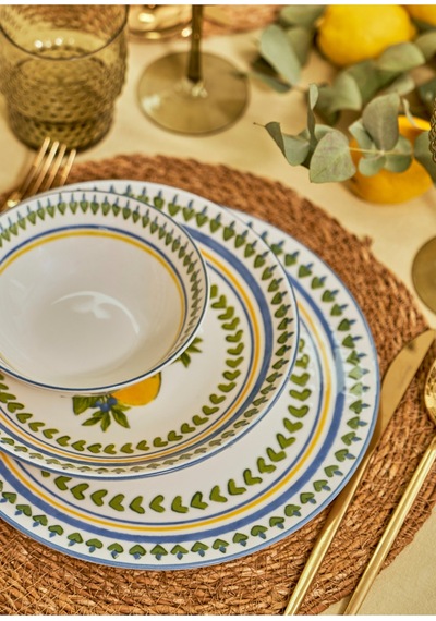 Bella Maison Lemoncello Porselen 48 Parça 12 Kişilik Yemek Takımı Çok Renkli