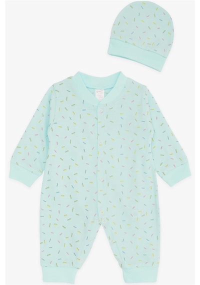 Breeze Kız Bebek Tulum Renkli Desenli 0 3 Ay 6 Ay, Su Yeşili Su Yeşili