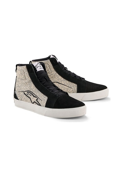 Alpinestars Alpinestas Ride-63 Canvas Korumalı Motosiklet Botu Siyah Gri Beyaz Çok Renkli