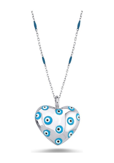 Kalpli Nazar Boncuklu Enamel Kolye (498185222)