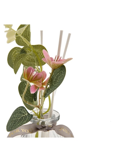 Cam Vazoda Çiçekli Oda Kokusu Seti 23 Cm Çubuklu Oda Kokusu White Jasmine - Micro